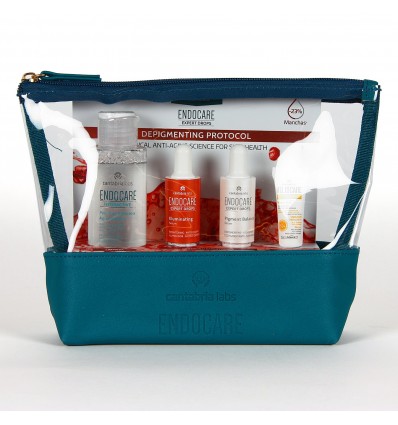 Protocole Dépigmentant Endocare Expert Drops 2x10 ml + Trousse de Toilette Cadeau Pack Promo