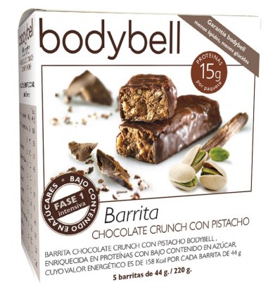 Bodybell Barrita Chocolate Crunch Pistacho 5 Unidades