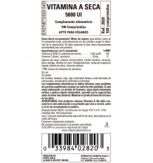 Solgar Vitamina A Seca 5000 Ui 100 Comprimidos