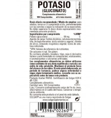 Solgar Potasio Gluconato 100 Comprimidos