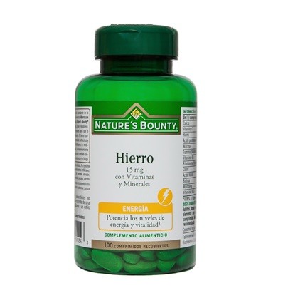 Natures Bounty Hierro Complex Vitamina C B12 100 Capsulas