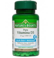 Natures Bounty Pura Vitamina D3 25mg (1000UI) 100 Comprimidos