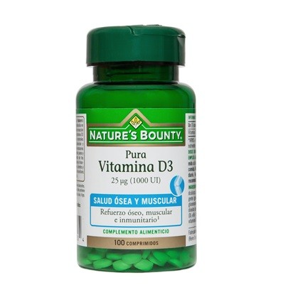 Natures Bounty Pure Vitamin D3 25mg (1000UI) 100 Tablets
