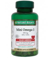 Natures Bounty Mini Omega-3 450 mg EPA DHA 60 Mini capsulas