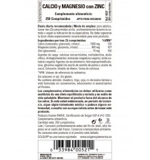 Solgar Calcio Magnesio Plus Zinc 250 Comprimidos