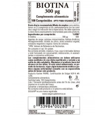 Biotina Solgar 300 microgramos 100 comprimidos