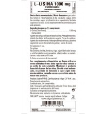 Solgar L-Lisina 1000mg 250 Capsulas
