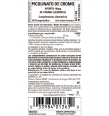 Solgar Picolinato Cromo 100 µg 90 comprimidos