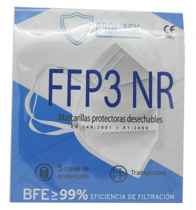 Mascarilla FFP3 NR Promask Blanca 1 Unidad