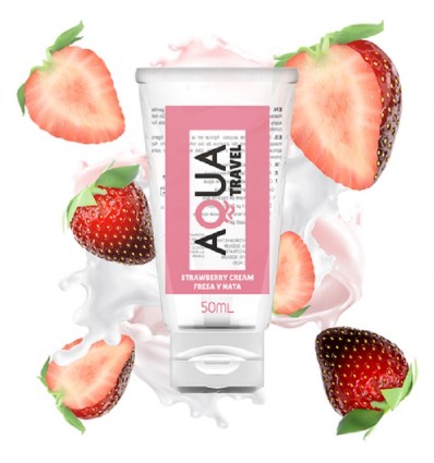 Aqua Lubricante Base Agua Fresa Nata 50ml