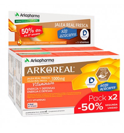 Arkoreal Vitamin Without sugar 40 Ampoules Duplo Promotion
