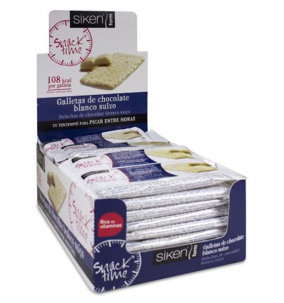 Siken Snack Biscuit White Chocolate 22g Box 30 Units