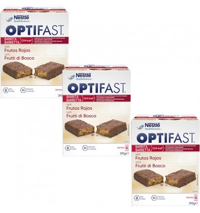 Optifast Barritas Frutos Rojos Triplo 18 unidades