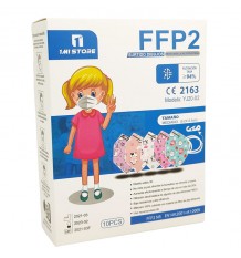 Masque Ffp2 Nr 1MiStore Assortiment de Filles Moyennes Boîte de 10 Unités Complète