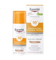 Eucerin Sun Photoaging Control FPS 50+ con color tono medio