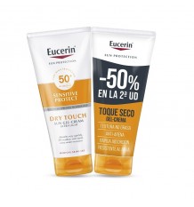 Gel-crème au toucher sec ultra-léger Eucerin Sensitive Protect SPF50 + 200 ml + 200 ml Promotion Duplo