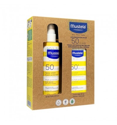 Mustela Solar Spray Solar 50 Bebe 200ml + Leche Solar 50 40ml