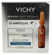 Crème Antirides Vichy Liftactiv Supreme Peaux Normales / mixtes + 10 Ampoules Peptide C