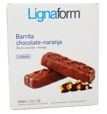 Lignaform Barras Chocolate Laranja 5 Unidades