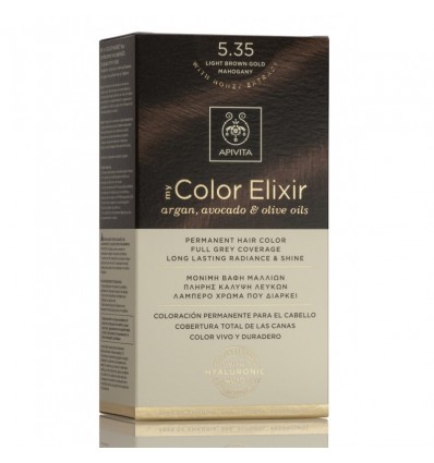 Tinte Apivita 5.35 Castaño Claro Dorado Caoba Tinte Apivita 5.35 Castaño Claro Dorado Caoba