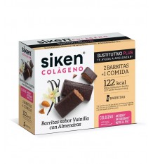 Siken Sustitutivo Colageno 8 Barritas Vainilla con almendras 8 Unidades