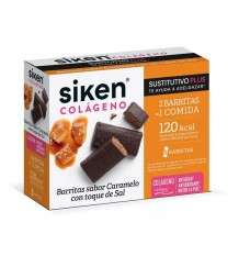 Substitut de Collagène Siken 8 Barres Chocolatées Avec une Touche de Sel 8 Unités