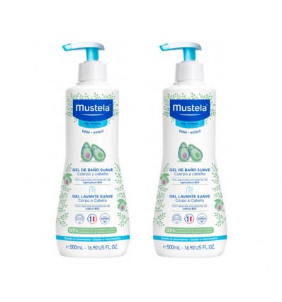 Mustela Gel Suave 500 ml + 500ml Duplo Promocion Mustela Gel Suave 500 ml + 500ml Duplo Promocion