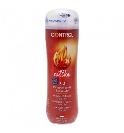 Control Gel Masaje Lubricante Hot Passion 200 ml