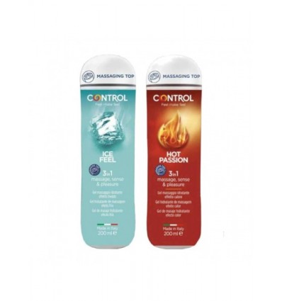 Control Lubricante Massage Ice + Hot Passion 200ml Duplo Control Lubricante Massage Ice + Hot Passion 200ml Duplo