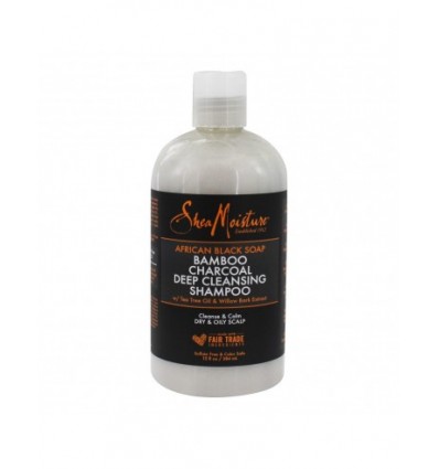 Shea Moisture Black Soap Bamboo Charcoal Deep Cleansing Shampoo 384ml