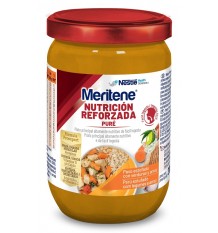 Meritene Nutrition Renforcée Dinde Braisée Pure avec Légumes et Pot de Riz 300g