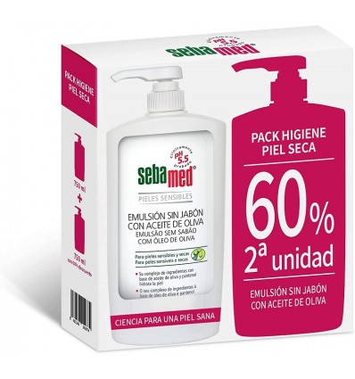 Sebamed Emulsion Sin Jabon Aceite de Oliva 750 ml + 750 ml Duplo