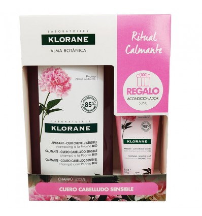 Shampooing Pivoine Klorane 400ml + Revitalisant 50ml