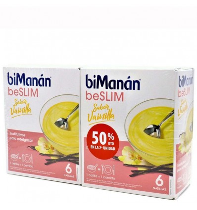 Bimanan Beslim Natillas Vainilla 6 Sobres + 6 Sobres Duplo Promocion