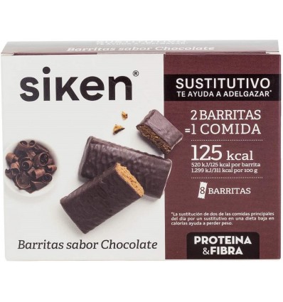 Siken Sustitutivo Barritas Chocolate 8 Unidades
