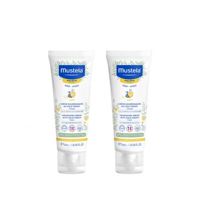 Mustela Crema Facial Nutritiva Cold Cream Duplo 40ml + 40ml Mustela Crema Facial Nutritiva Cold Cream Duplo 40ml + 40ml