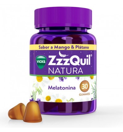 Zzzquil Natura Melatonina Sabor Mango Platano 30 Gominolas