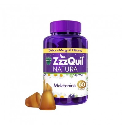 Zzzquil Natura Melatonina Sabor Mango Platano 60 Gominolas Formato Grande