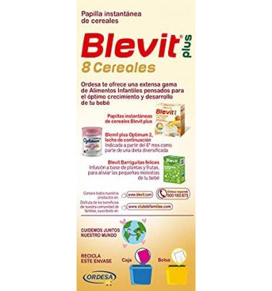 Farmacia Fuentelucha  Blevit 8 Cereales Lata 600 g