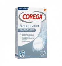 Corega Blanqueador 30 Tabletas Limpiadoras