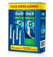 Spare Parts Oral B CrossAction 2 + 2 Units Super Saver Pack