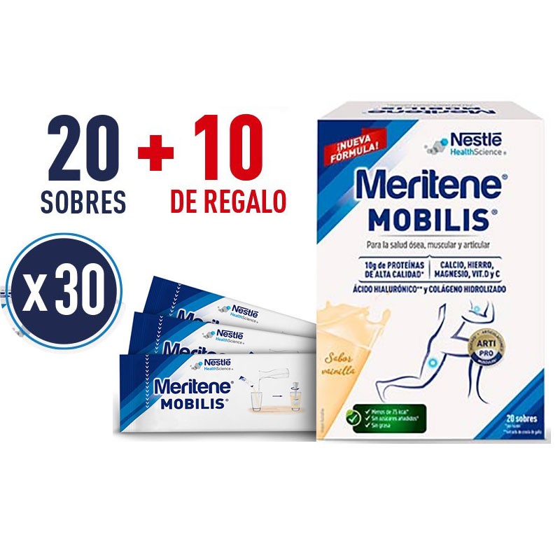 Comprar Meritene Mobilis 20+10 Pack 30 Sobres al mejor Precio Oferta en Farmaciamarket.