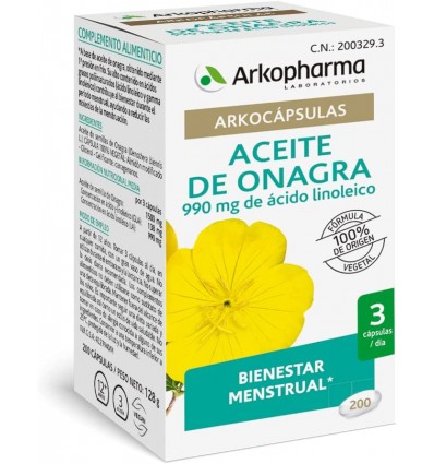 Arkocapsulas Aceite de Onagra 200 capsulas