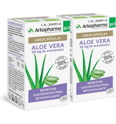 Arkocapsulas Aloe Vera Bio Pack 60 Gélules