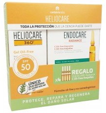 Heliocare 360 Gel Oil Free 50 50 ml + Endocare radiance C Oil free 4 Ampollas