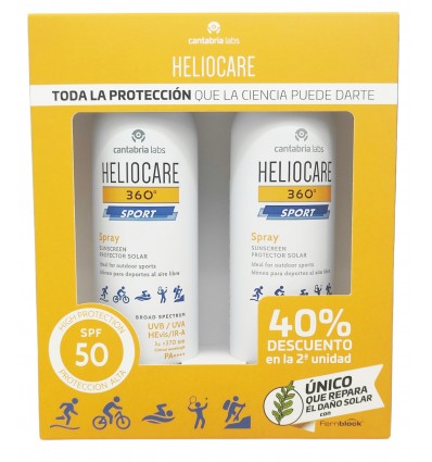 Heliocare 360 esporte Spray Spf50 100ml + 100ml Duplo promoção