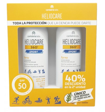 Heliocare 360 Sport Spray Spf50 100ml + 100ml Duplo Promocion