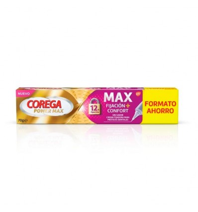 Corega Max Fijación + Confort Crema Adhesiva Dental 70g