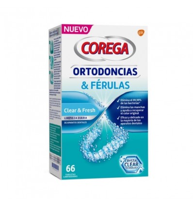 Corega Ortodoncias y Férulas 66 Tabletas Limpiadoras