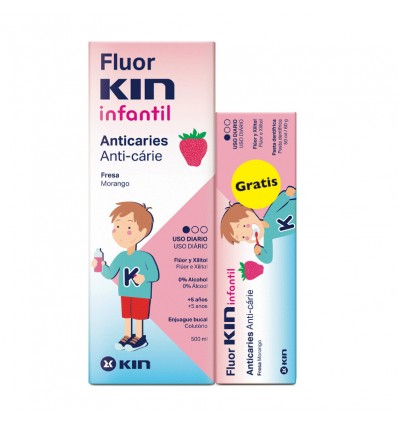 Rinçage Fluor pour enfants 500ml + Pâte 50ml